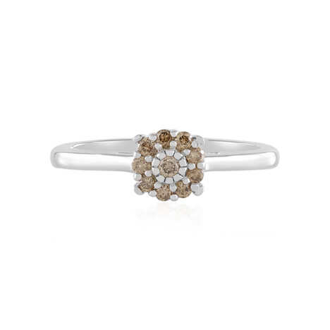 I2 Brown Diamond Silver Ring