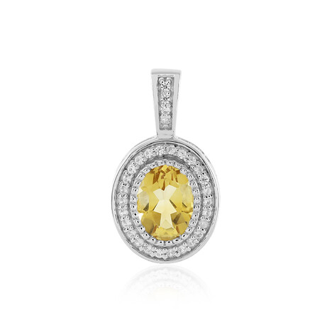 Citrine Silver Pendant