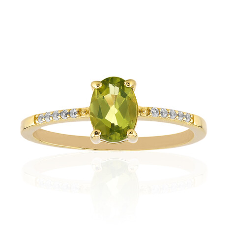 Burmese Peridot Silver Ring
