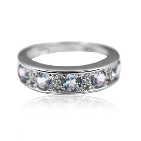 Anello in argento con Topazio Blu Cielo