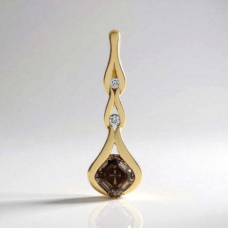 Ciondolo in oro con Diamante Champagne SI2 (de Melo)