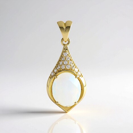Ciondolo in oro con Opale di Welo (Adela Gold)