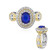 Cobaltblauer Spinell-Silberring (Gems en Vogue)