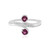 Anello in argento con Granato Magenta