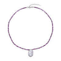 Collier en argent et Perle blanche de culture d'eau douce