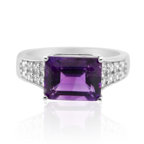 Bague en argent et Améthyste de Zambie
