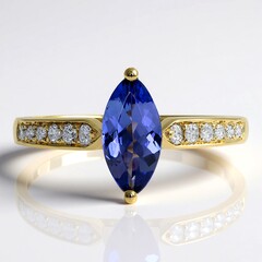 Anello in oro con Tanzanite AAA