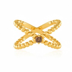 Anello in argento con Diamante Champagne I3 (de Melo Essence)