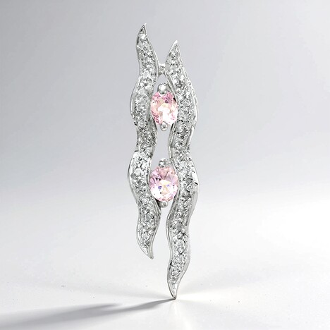 Ciondolo in argento con Tormaline Rosa Cuprian