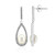 Pendientes en plata con Perla blanca Freshwater