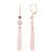 Orecchini in argento con Calcedonio Rosa (KM by Juwelo)