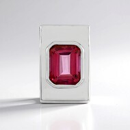 Ciondolo in argento con Topazio Rosa (MONOSONO COLLECTION)
