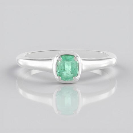 Anello in argento con Smeraldo Russo