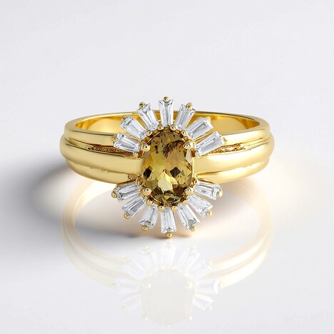 Anello in oro con Tanzanite Gialla (non riscaldata) (Adela Gold)