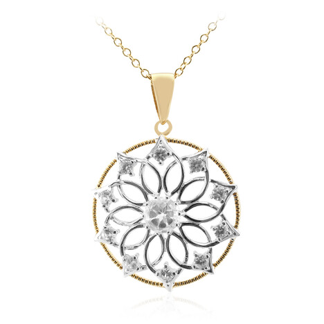 Weißer Topas-Silberhalskette