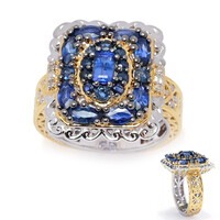 Zilveren ring met een blauwe saffier (Gems en Vogue)