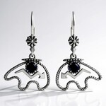 Orecchini in argento con Agata Nera (Desert Chic)