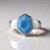 Anello in argento con Onice Blu