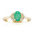 Anillo en oro con Esmeralda de Zambia