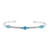 Bracciale in argento con Apatite Blu Neon