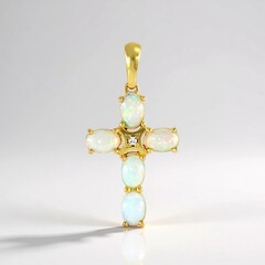 Ciondolo in argento con Opale di Welo