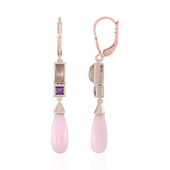 Pendientes en plata con Ópalo rosa (KM by Juwelo)