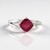 Anello in argento con Rubino del Madagascar