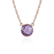 Lavendel-Amethyst-Silbercollier (Adela Silber)