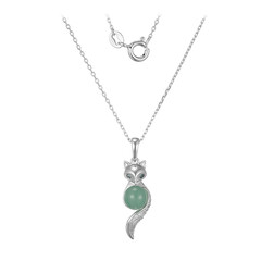 Collana in argento con Avventurina Verde