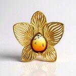 Ciondolo in argento con Ambra Sunrise Baltica (dagen)