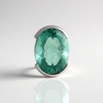 Ciondolo in argento con Fluorite Verde (MONOSONO COLLECTION)