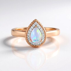 Anello in argento con Opale di Welo (Adela Silber)
