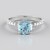 Anello in argento con Topazio Blu Cielo