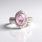 Anello in argento con Kunzite Brasiliana (Gems en Vogue)