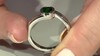 Anillo en plata con Diópsido de Rusia