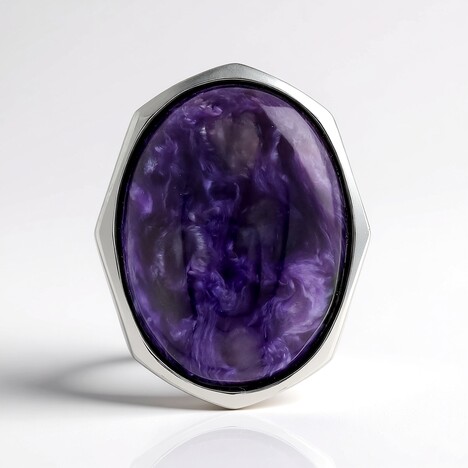 Bague en argent et Charoïte