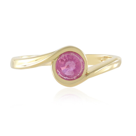 Zilveren ring met een Madagaskar Roze Saffier