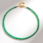 Collier en argent et Opale verte d'Éthiopie