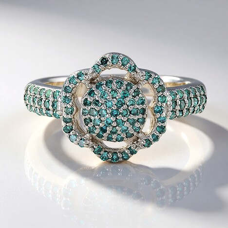 Anello in argento con Diamante Fancy