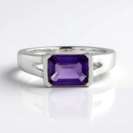 Anello in argento con Ametista Siberiana