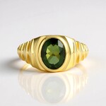 Anello in argento con Moldavite