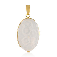 Colgante en plata con Ágata blanca (Bali Barong)