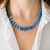 Collar en plata con Howlita azul (Riya)