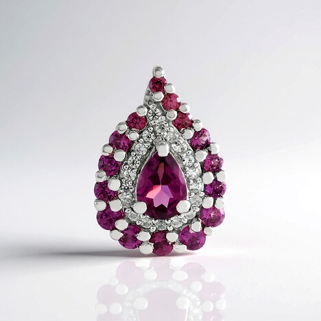Ciondolo in argento con Rodolite