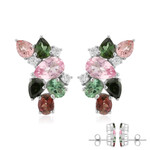 Pendientes en plata con Turmalina rosa de Brasil (de Melo Essence)