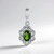 Ciondolo in argento con Diopside Russo