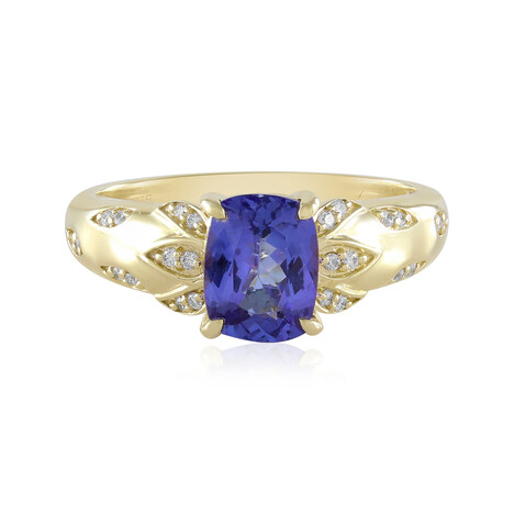 AAA-Tansanit-Goldring (de Melo)