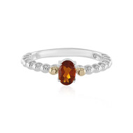 Madeira-Citrin-Silberring mit Gold (Granulieren)