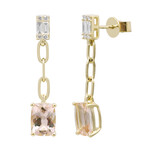 Orecchini in oro con Morganite del Madagascar AAA (CIRARI)