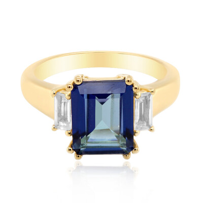 Anillo en plata con Topacio azul royal